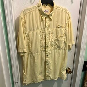 Columbia Men's Yellow Casual Button Down Shirt